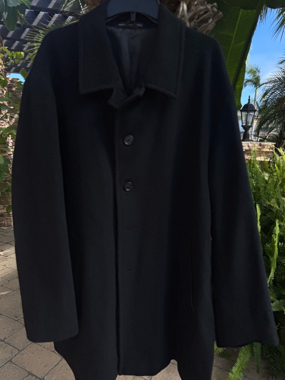 London Fog Men’s Black Single-Breasted Pea Coat
